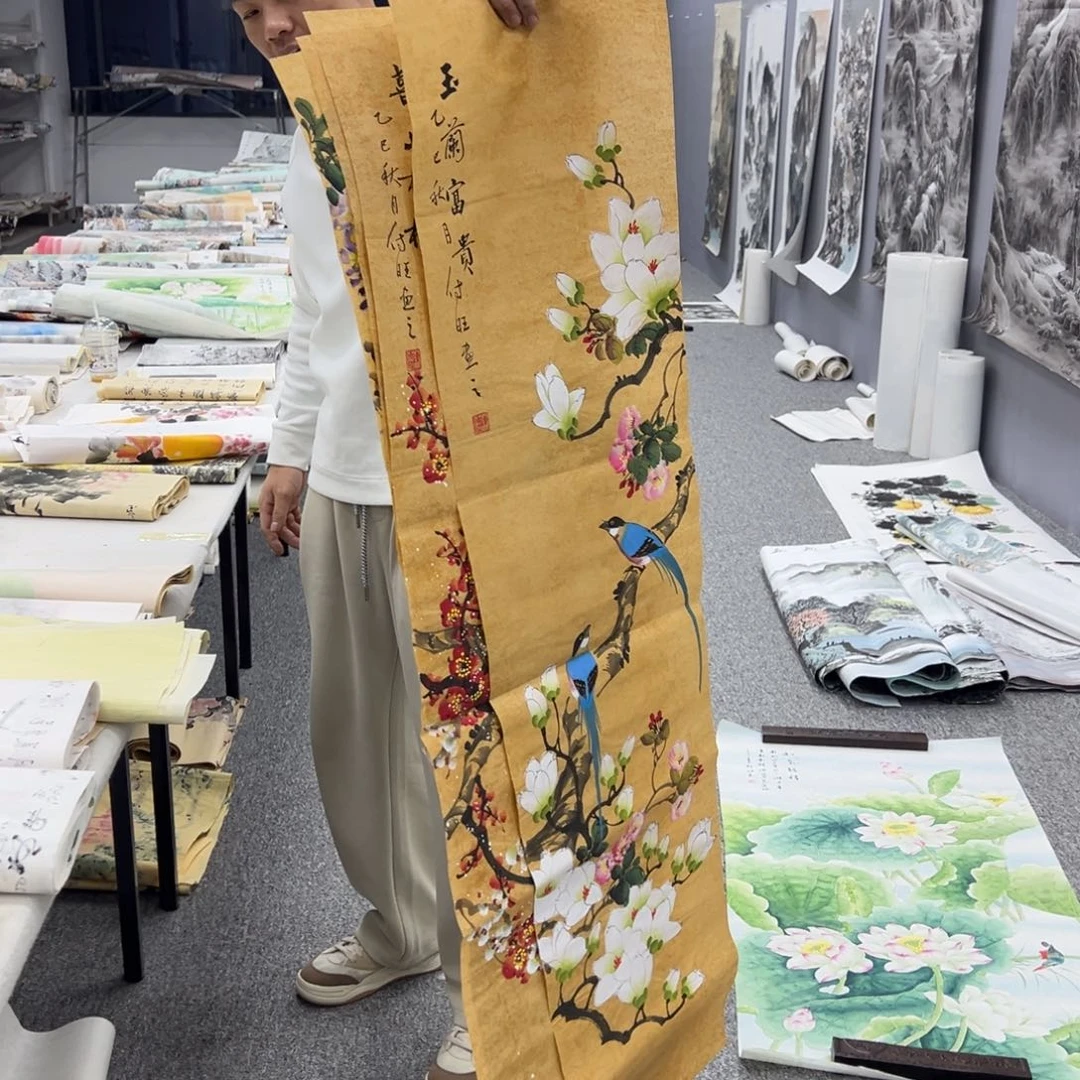 国画纯手工制作的