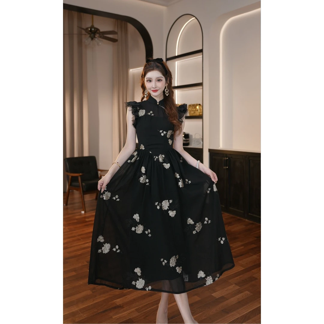 【晚晚定制】新中式国风改良旗袍连衣裙气质名媛显瘦优雅21739