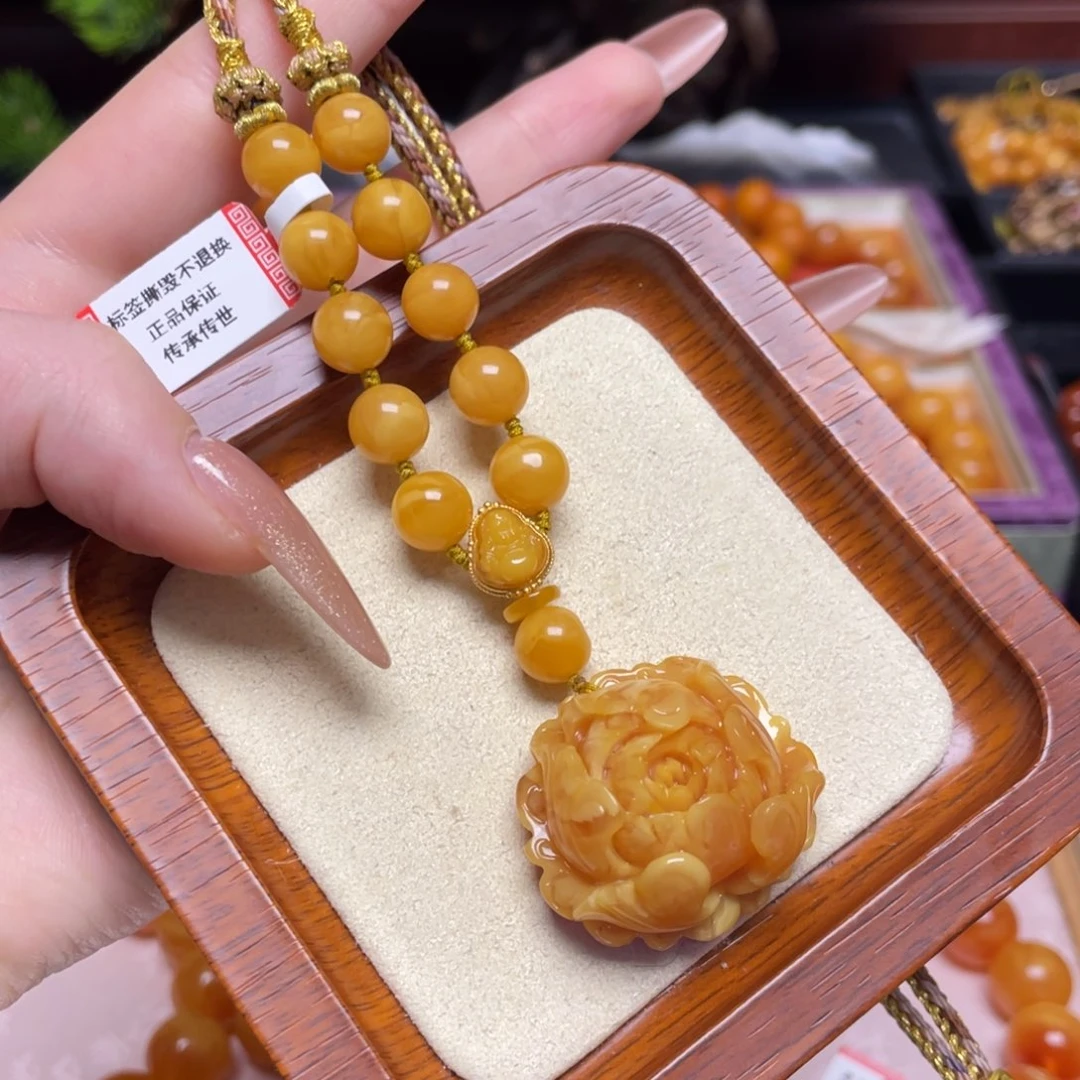 蜜蜡颈饰未镶嵌项链