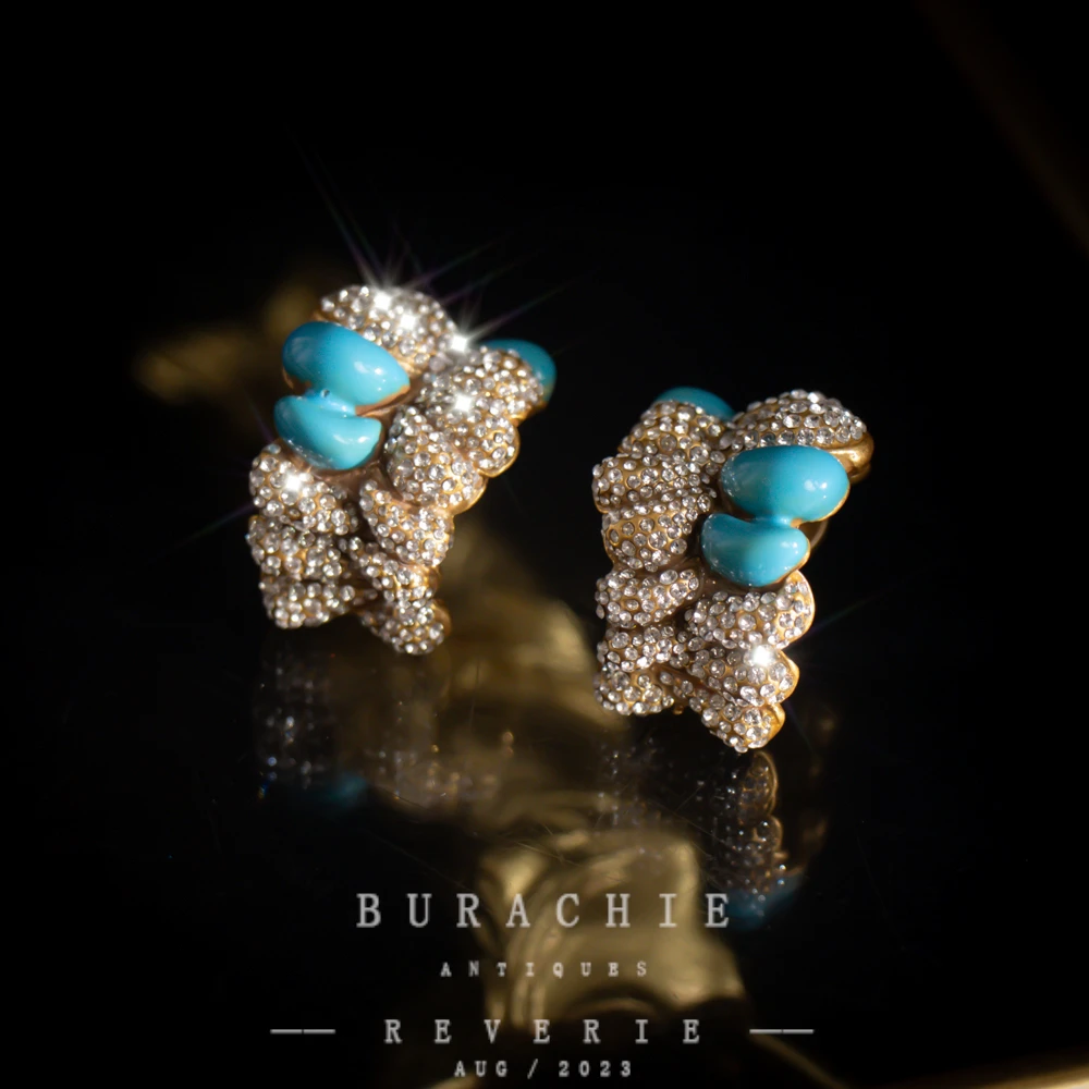 铜合金仿水晶耳饰 【6635】周年珍藏英｜经典原标克拉款CrownFrett