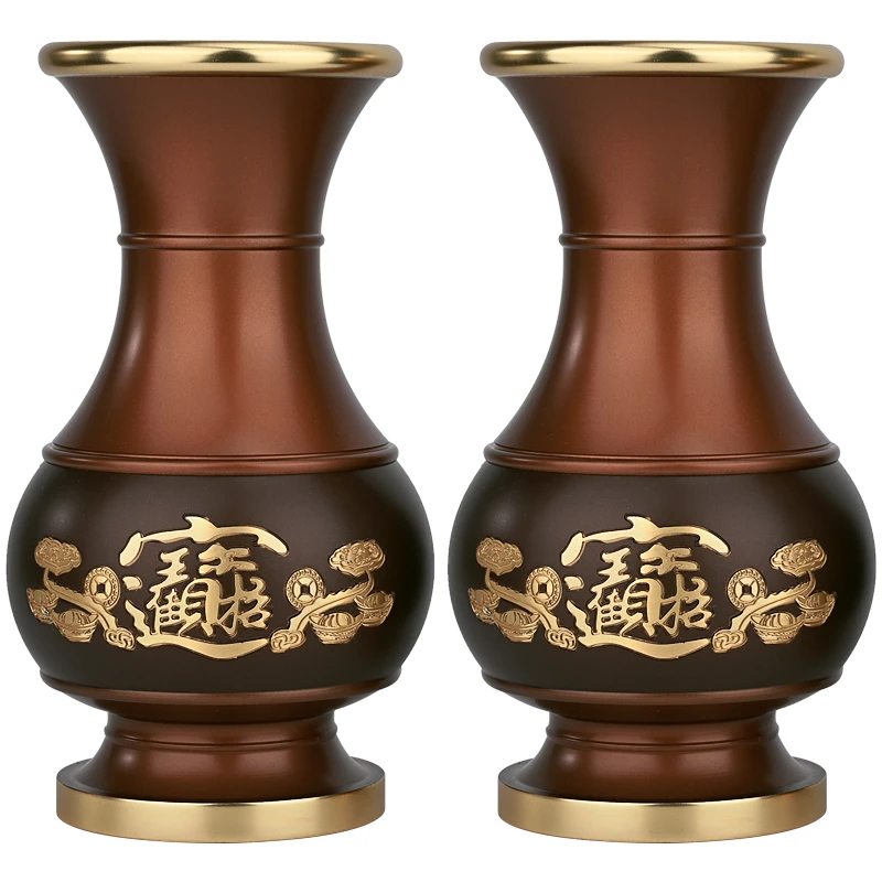 大善缘花瓶铜插花瓶家居客厅摆件