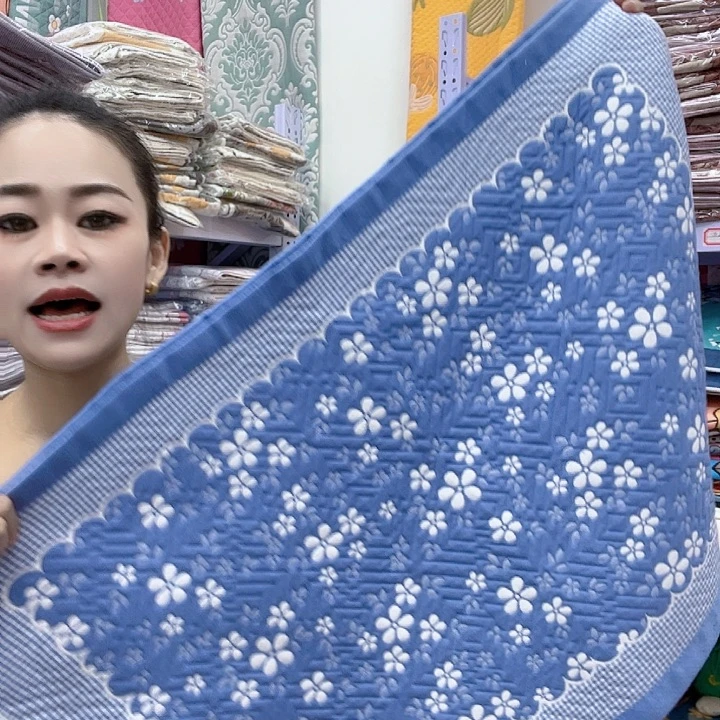 棉蓝色雪花纯棉面料