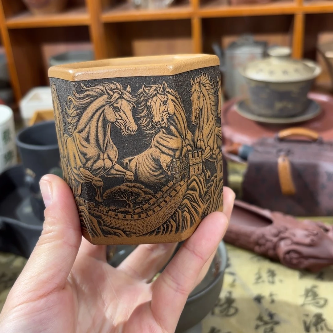 茶杯紫砂宜兴紫砂原矿茶器