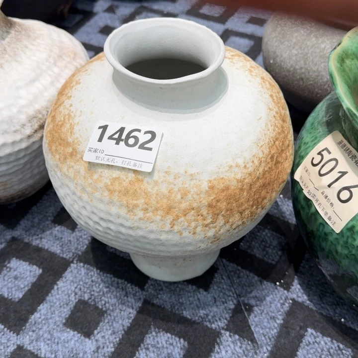 s***窝瓷片景德镇高温花器编码1462高31口8默认无孔