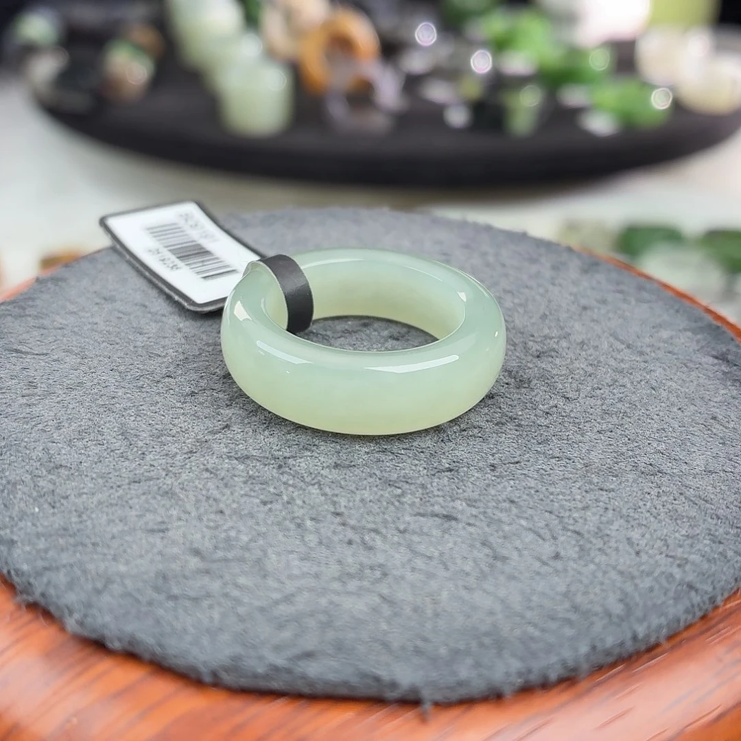 和田玉未镶嵌戒指b5冰青轮胎18.1不退换