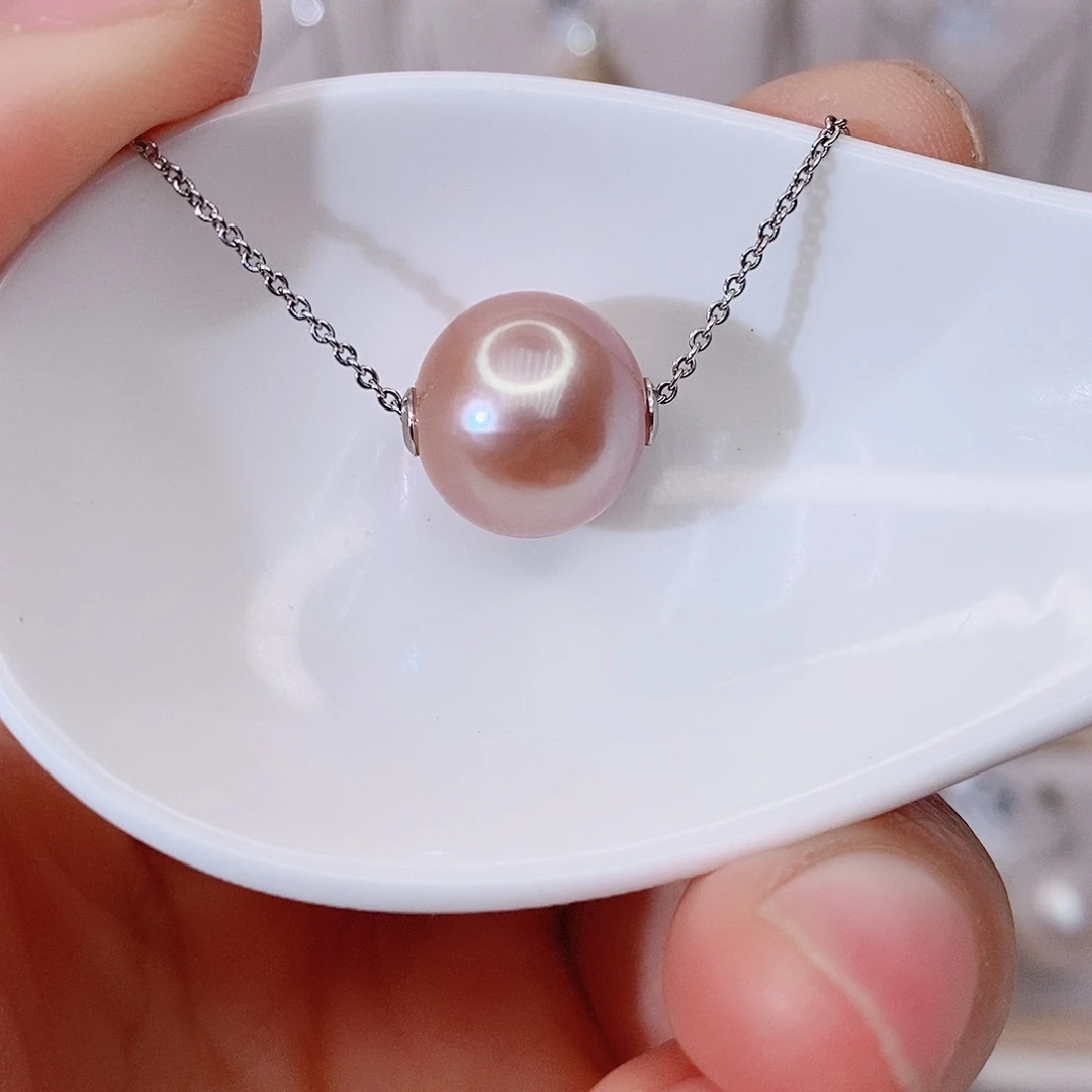 颈饰银S925镶嵌淡水珍珠