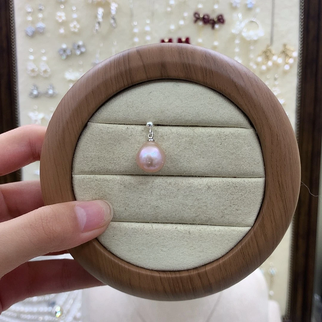 银S925镶嵌耳饰淡水珍珠