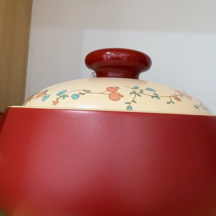 红色小号砂锅一个