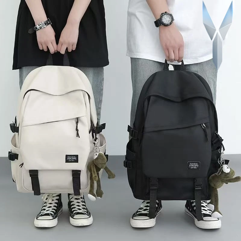 双肩包男士休闲百搭大容量电脑旅行背包女初中生高中大学生潮流男