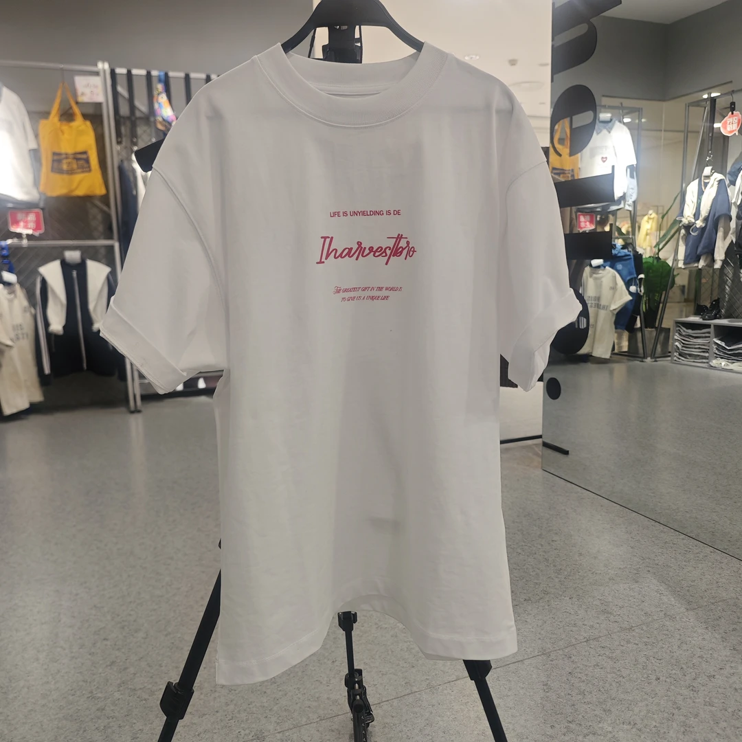 13782短袖T恤男女同款中性款重磅高街圆领纯棉半袖上衣