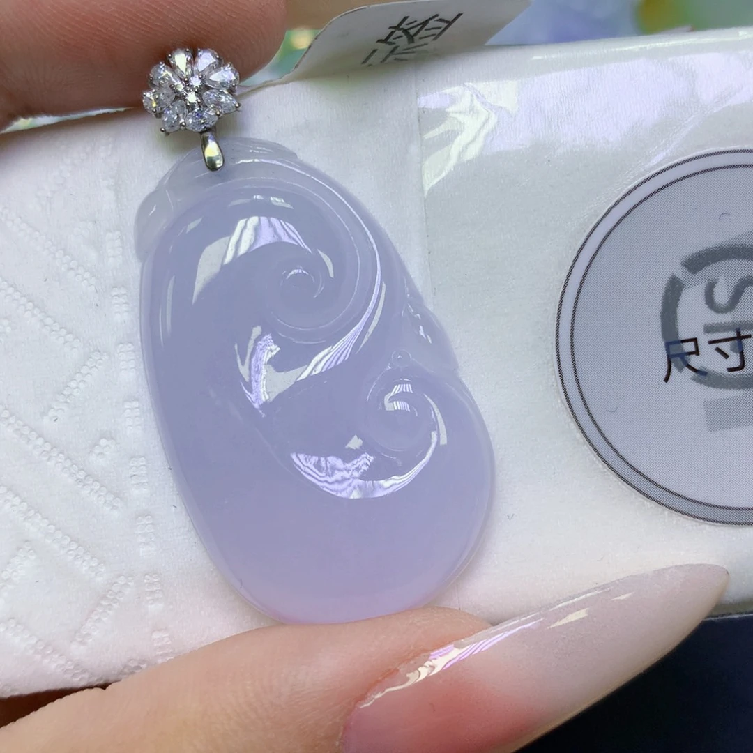 翡翠18K金镶嵌颈饰天然缅甸翡翠a货百元以上9元证书费自理