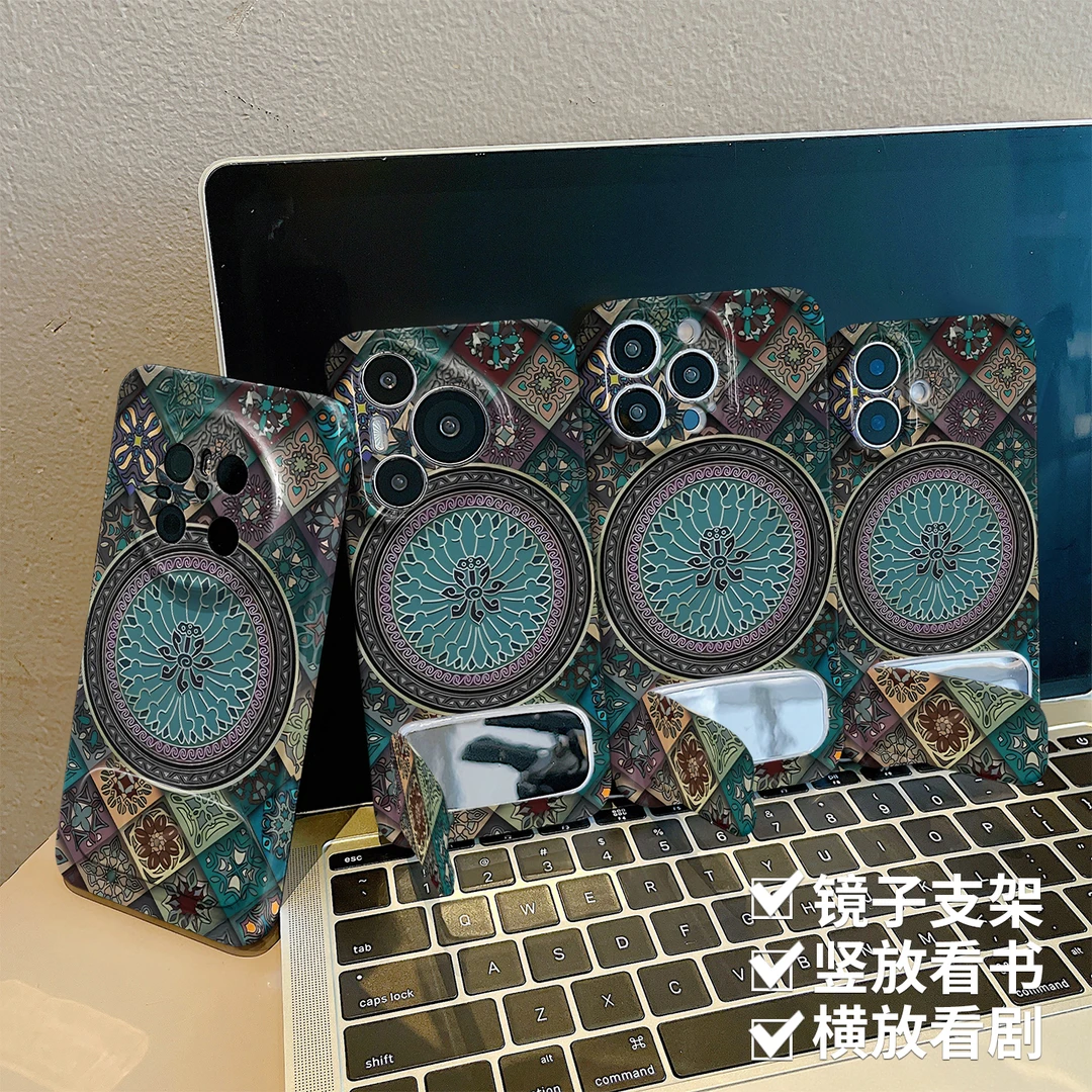 蓝莲花适用苹果16/华为Pura70/OPPO/vivo/小米菲林防摔高级女款