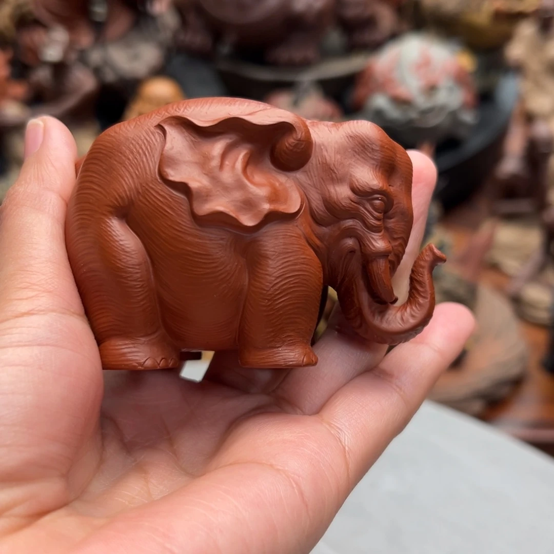 茶宠紫砂象上紫砂紫砂