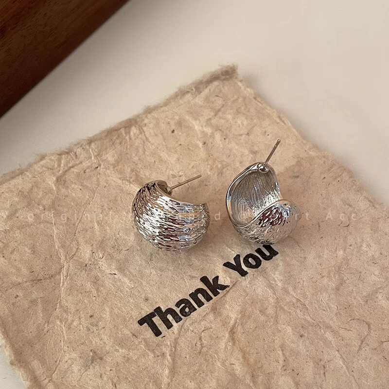 镀K金 925银针耳饰 2025年新款巴洛克轻奢百搭耳钉25EH06245