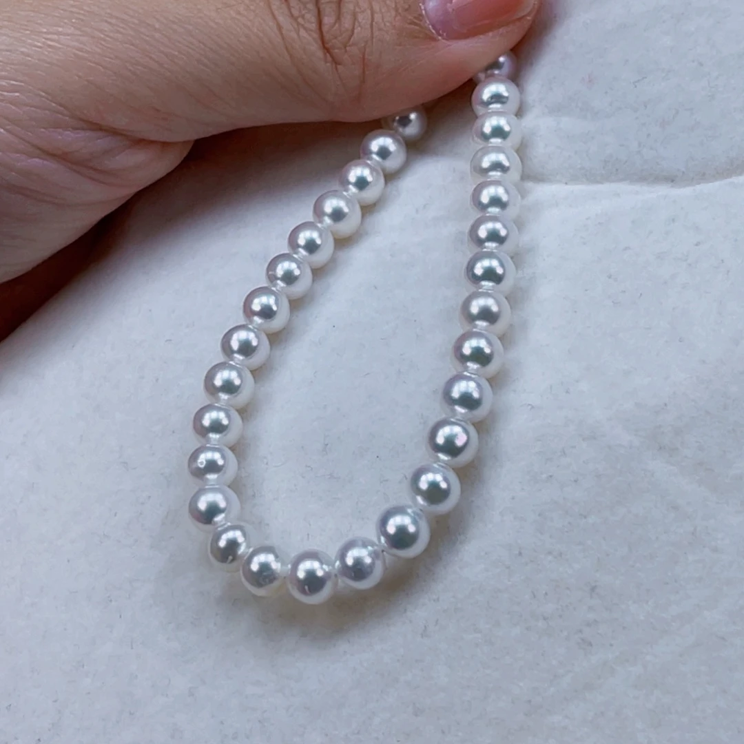 银S925镶嵌手绳淡水珍珠5-6天然淡水珍珠手链