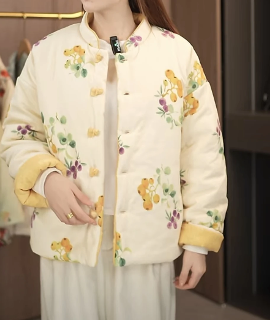 冬季新款中式棉服双面双穿加厚中国风