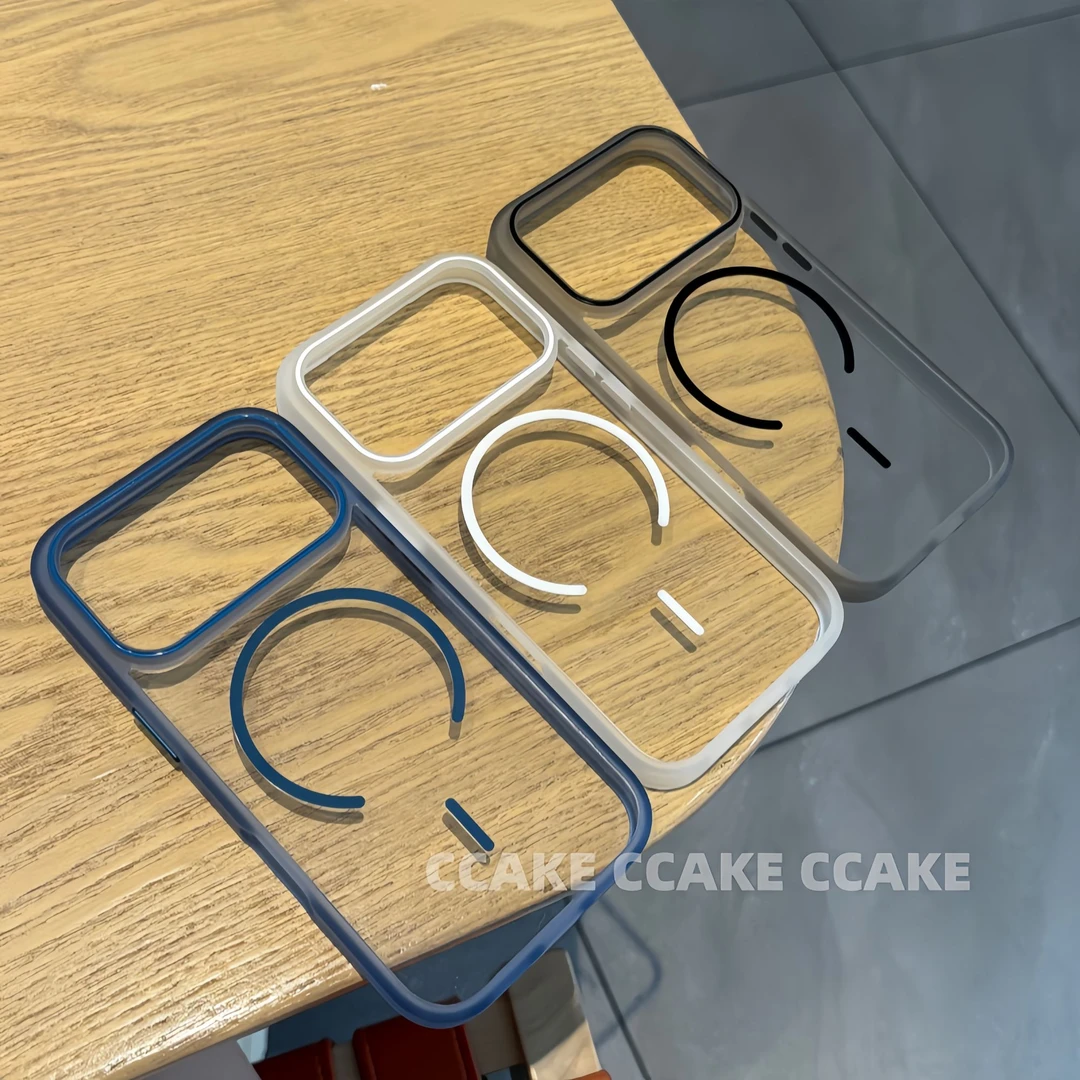 高清透亮适用于苹果17promax手机壳iPhone16/15磁吸充电14防摔