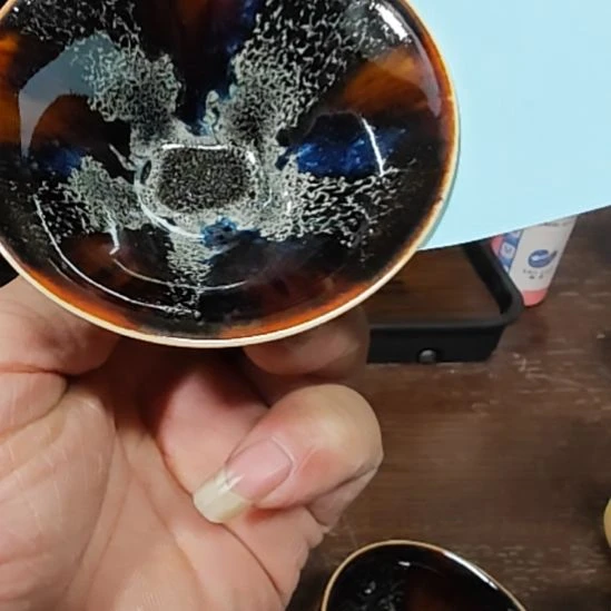哦***我天然老黑釉斗笠盏