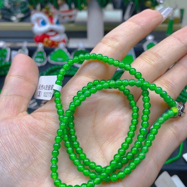 翡翠未镶嵌颈饰正阳绿4