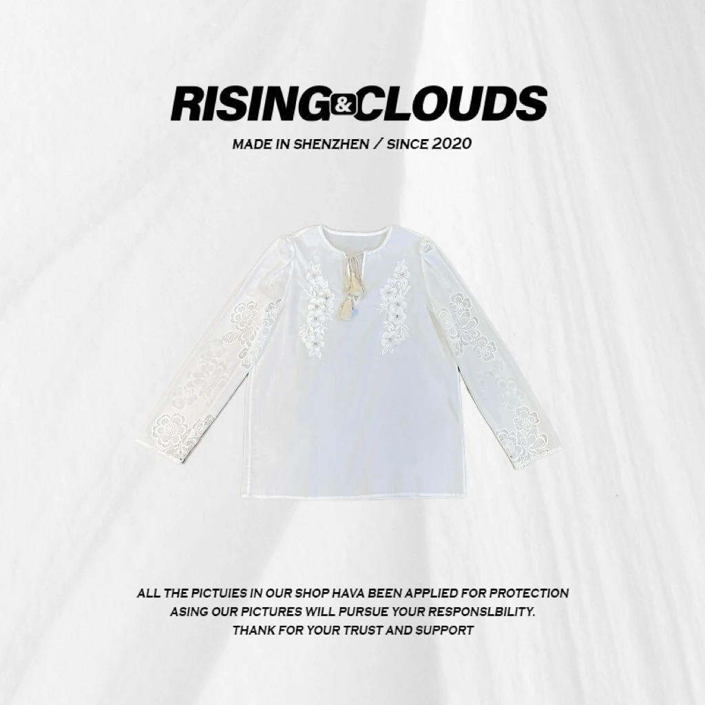 【小法】舒适百搭休闲早春绣花衬衫020010GT