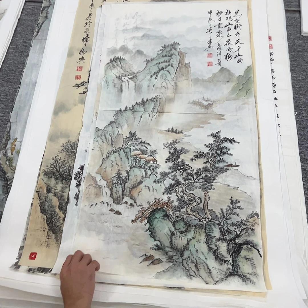 国画绘画作品多次参加100.50