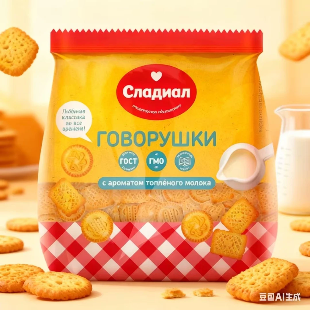 俄罗斯进口俄巧莲牌炼乳味饼干400克/袋 保质期到26年7月