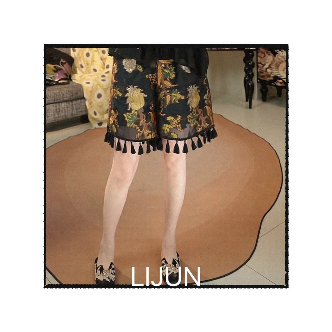 篱君【凤求凰】01新中式国风流苏花边短裤夏季短裤时尚舒适复古短裤
