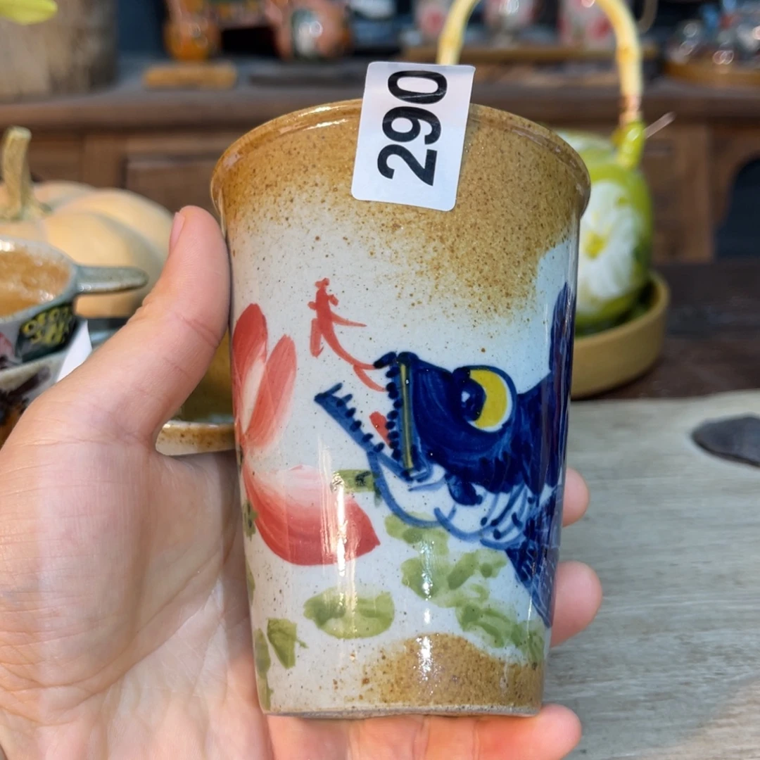 壶素浅陶瓷手工手绘
