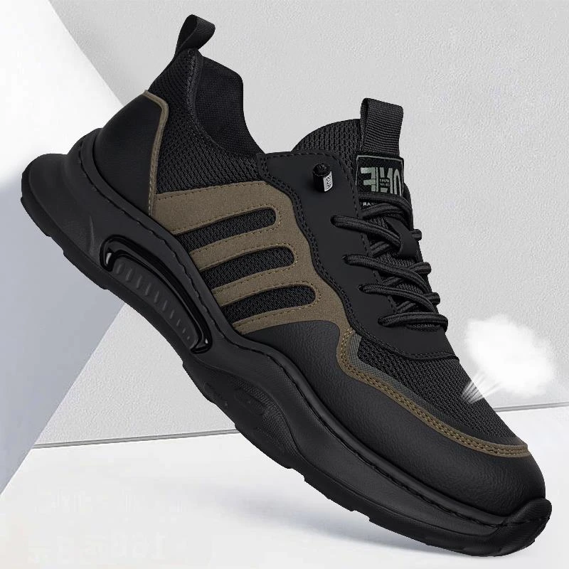 路易圣戈希男夏季透气防臭轻便薄款网眼跑步鞋镂空时尚休闲鞋