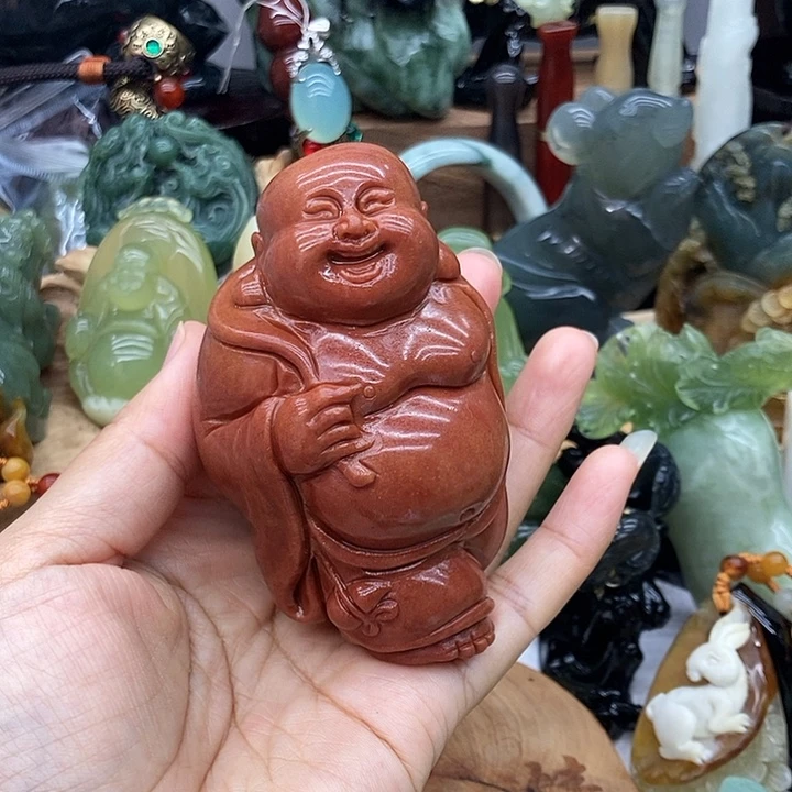石英质玉（金丝玉）未镶嵌手把件