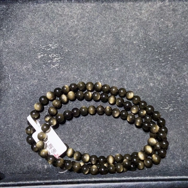 黑曜岩手链未镶嵌୧****