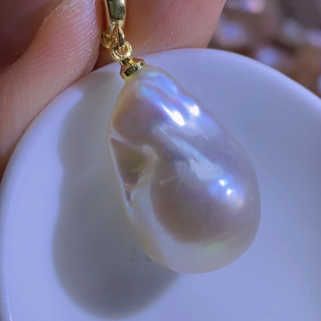 银S925镶嵌淡水珍珠微瑕