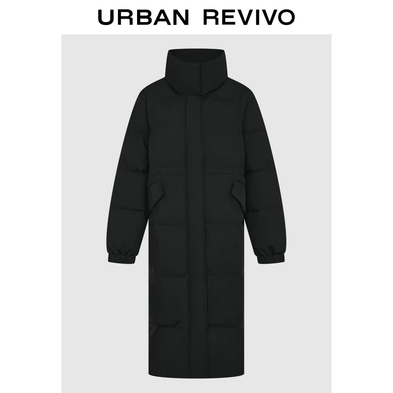 【HOT】UR2025冬季新款女装气质简约立领长款羽绒服UWM150027