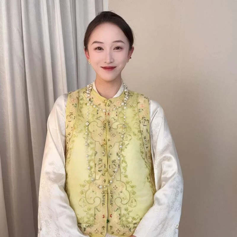 【金枝玉叶】2025春夏提花刺绣国风马甲SWE4