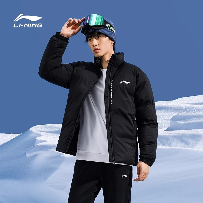 李宁男女同款短款棉服立领棉服官方正品2025冬季新款运动保暖外套