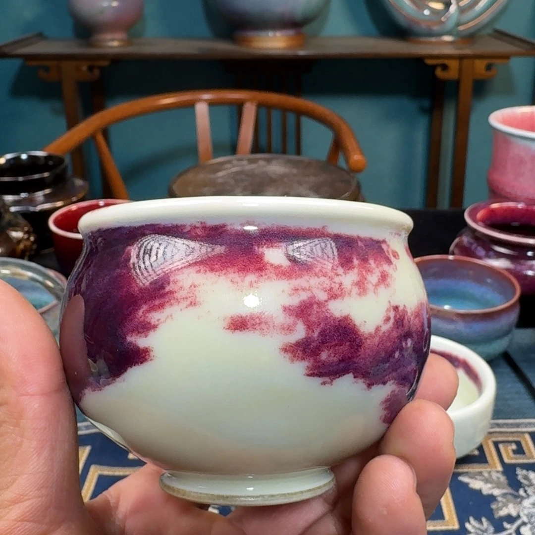 乾***乘陶杯子入窑一色出窑万彩