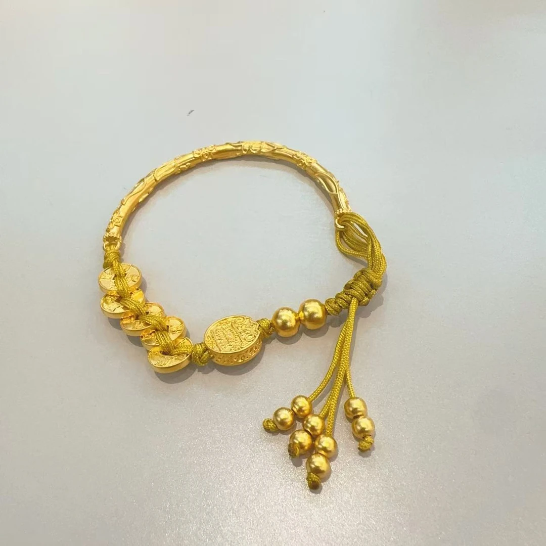 五帝钱半镯＋专柜首饰盒