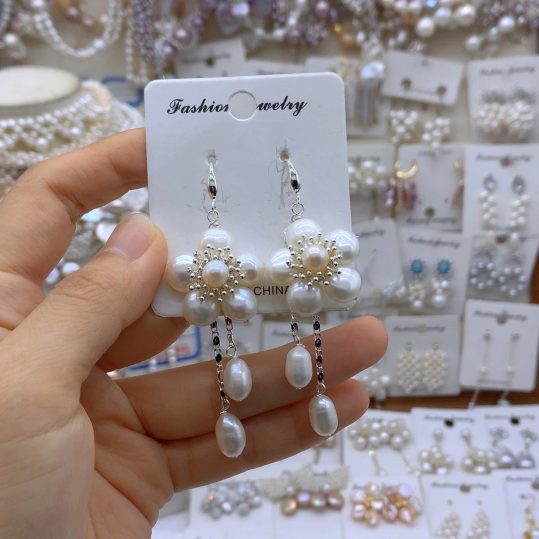 合金淡水珍珠项链耳饰