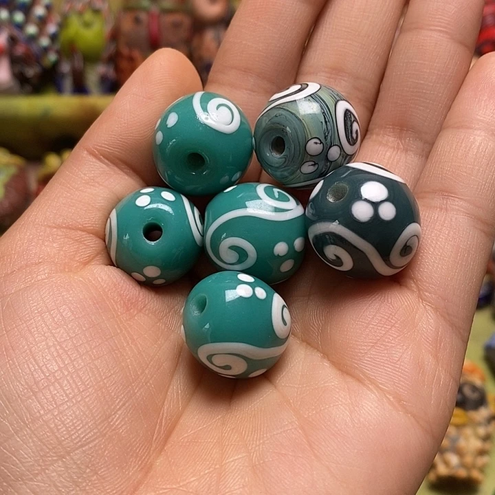 琉璃颈饰随机大珠子2颗007