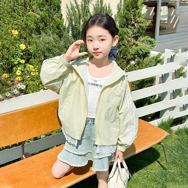 女童夏季防晒衣2025新款中大童时尚洋气防晒服儿童夏装薄款外套潮