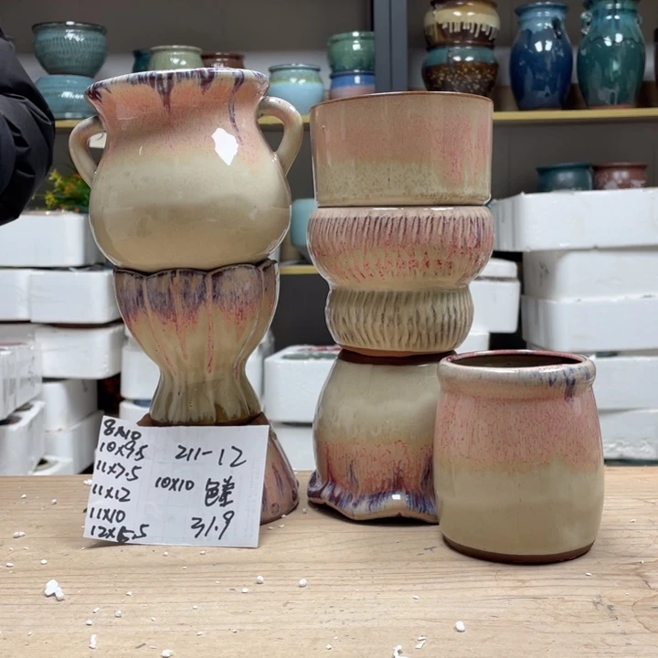 紫砂花盆多肉花盆微瑕12