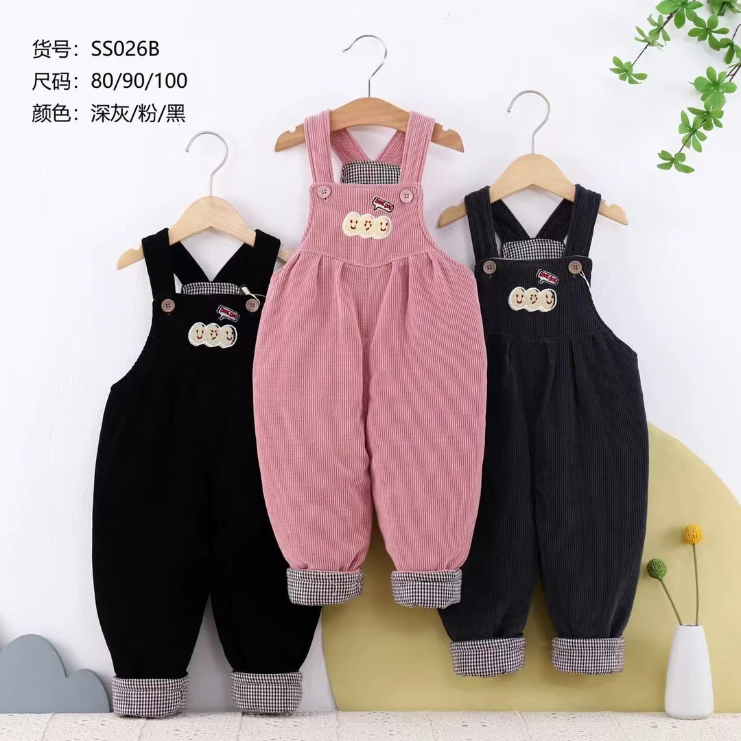 厂家直销男宝女宝180g加棉背带棉裤