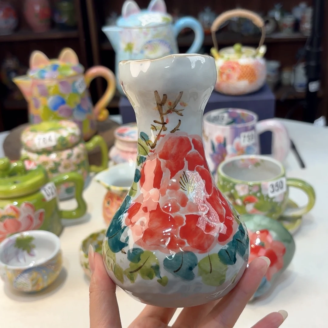 景德镇手绘高温釉下彩陶瓷茶具
