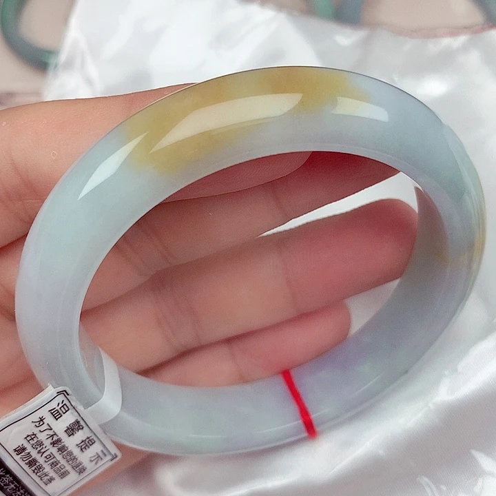 未镶嵌手镯翡翠61～62飘黄翡手镯