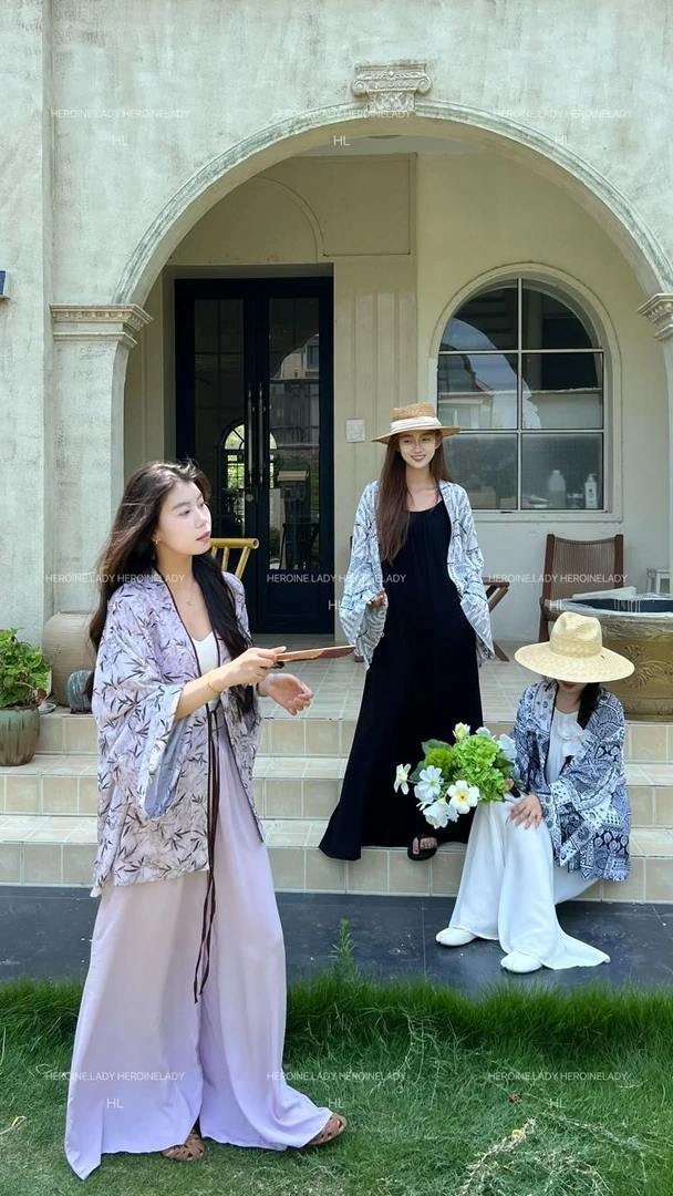 【幂幂】HL棉绸夏季气质高级宽松慵懒防晒小众休闲上衣长袖开衫外套