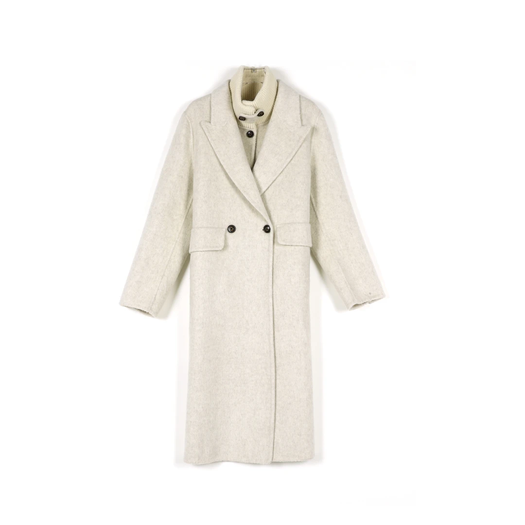 YICHEN马甲两件套！时尚气质两件套双面呢羊毛大衣YC 7168