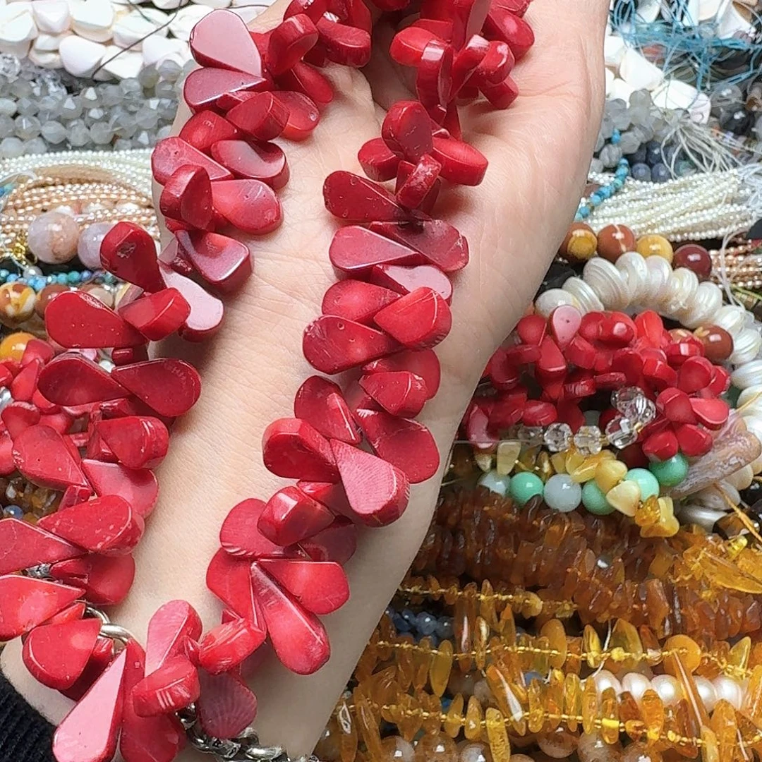 玛瑙/玉髓未镶嵌珠宝半成品一条三姑娘花簇