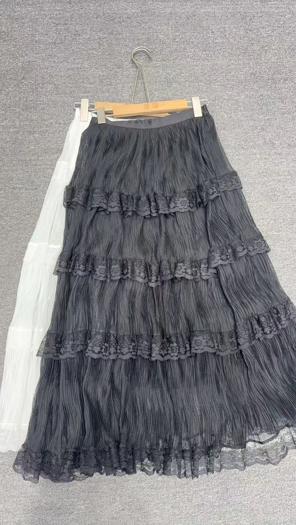 2025【蕾蕾家】夏季时尚洋气极简韩系高腰蕾丝半身裙