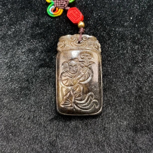 臻藏（8A）和田玉童子玉牌2501010004