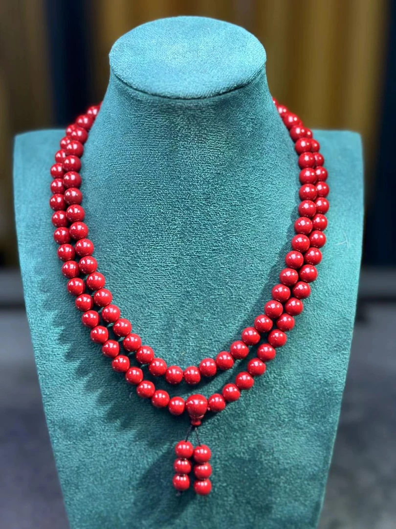 含辰砂工艺品C92辰砂帝王紫金砂卡0.8-108多圈合成